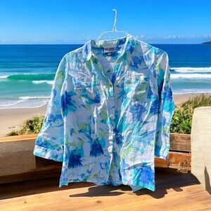 JM Collection Floral Button Down Retro Vintage Deadstock 💋HP✨Beach Vacay Tropics